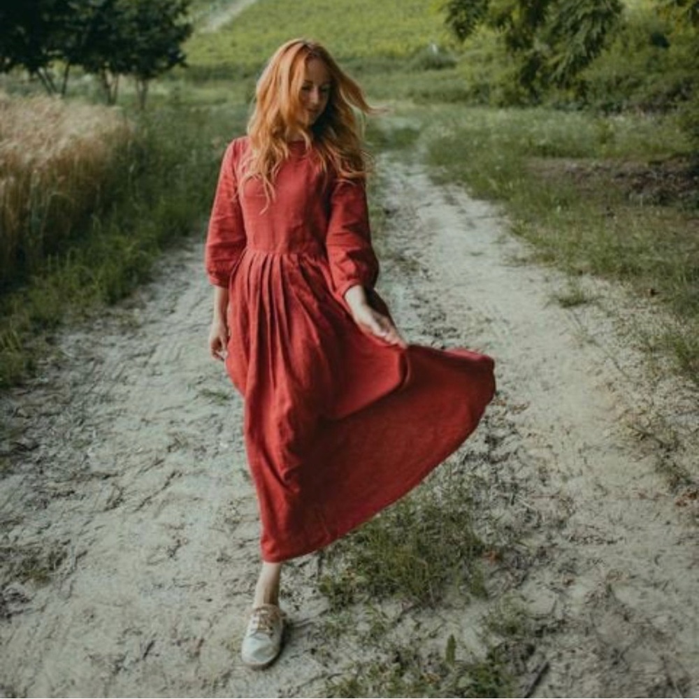 Linen Midi Dress